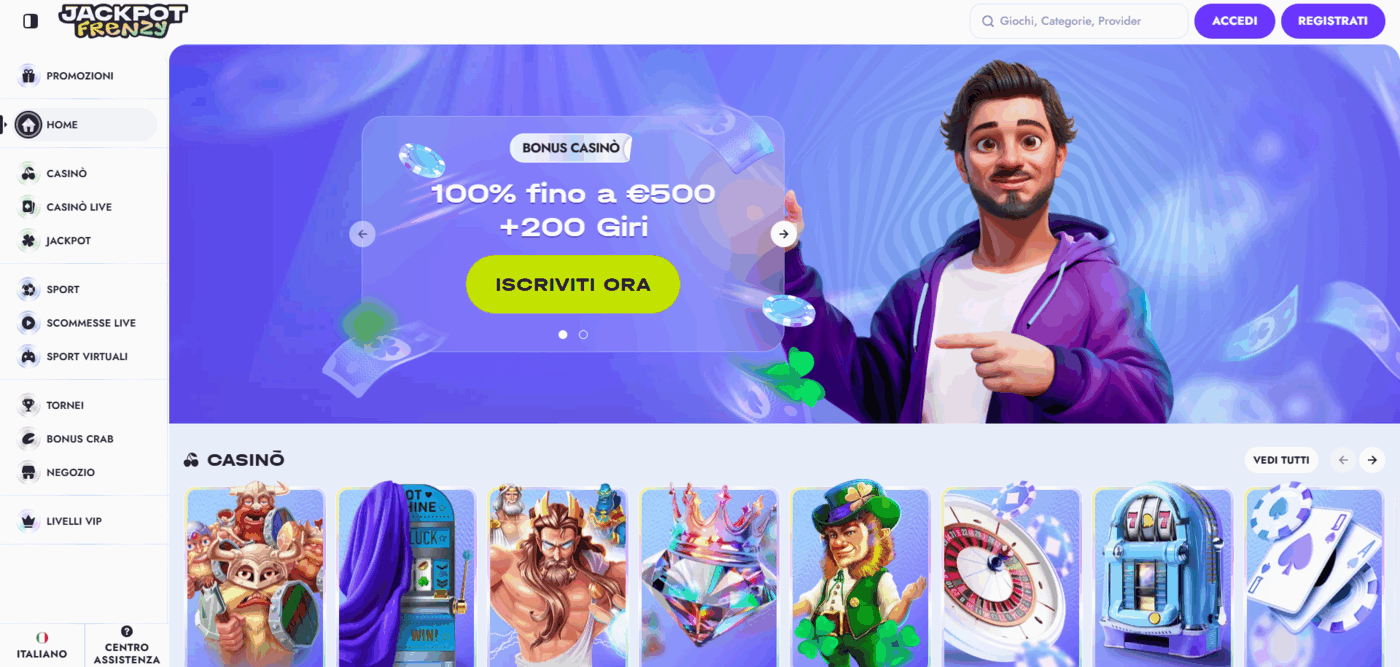 JackpotFrenzy Slot e promozioni